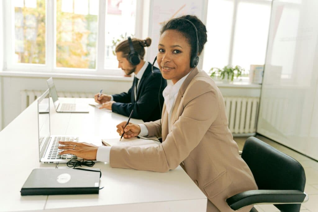 Recruitment support team assisting candidates.